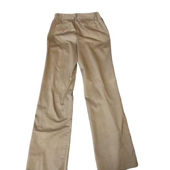 Lands' End Mid-rise Wide Leg Pants Sz 6 Unhemmed/Raw Edge Tan-Brown 290B - Picture 2 of 13